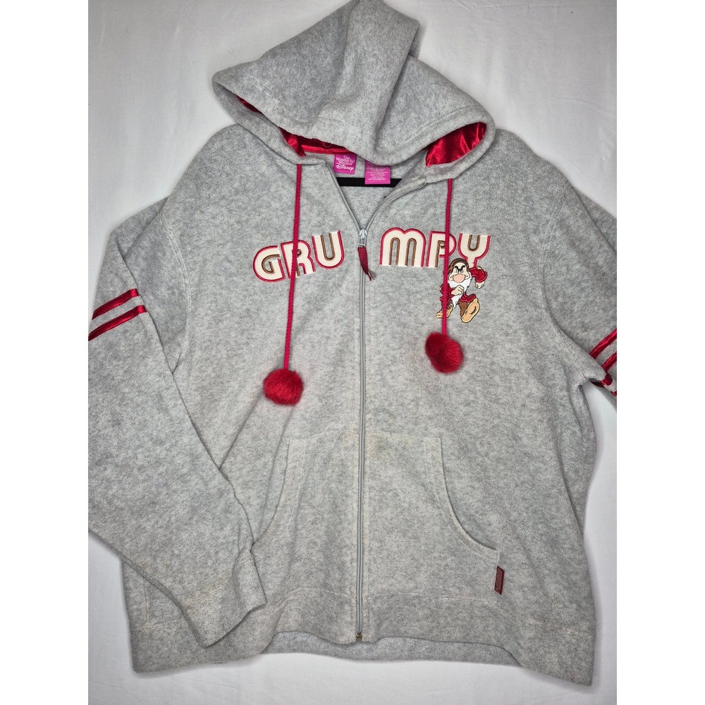 Disney Wonderful World Grumpy Snow White Fleece Hoodie PomPom 16/18